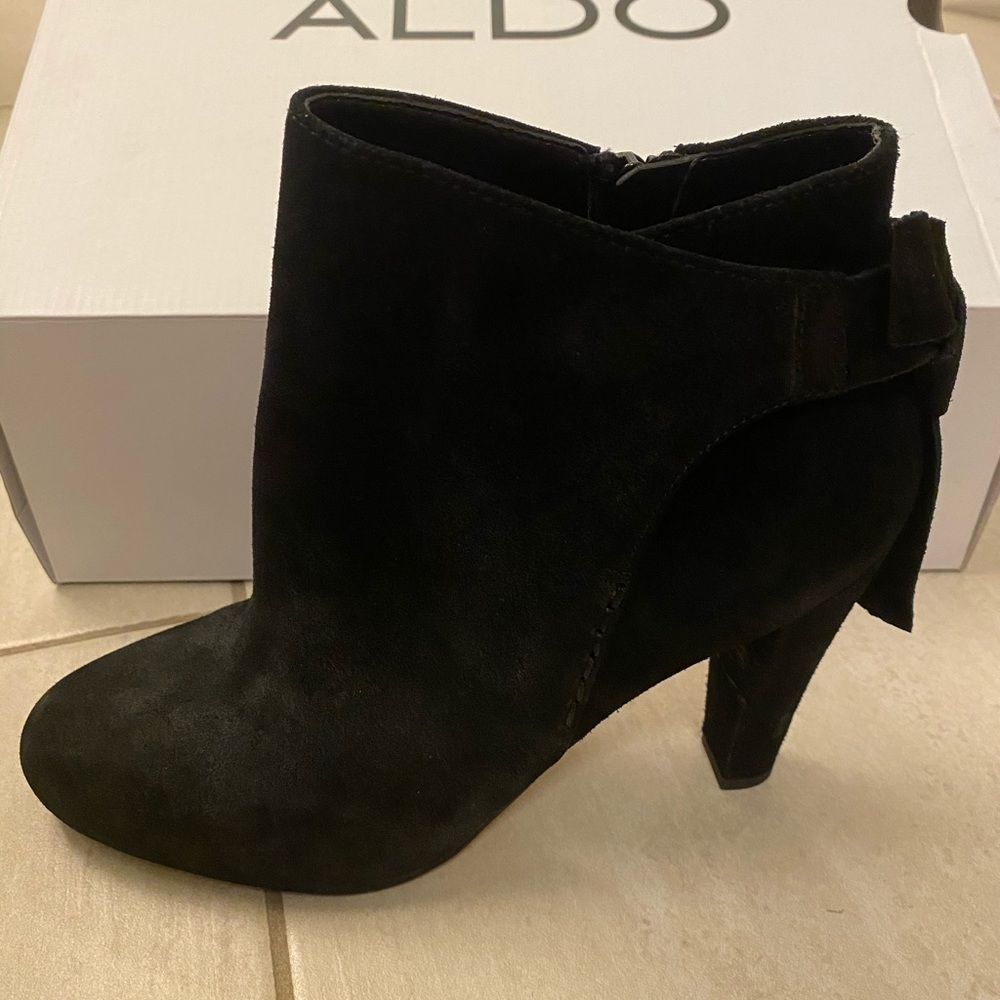 Woman’s Black Suede Bootie
